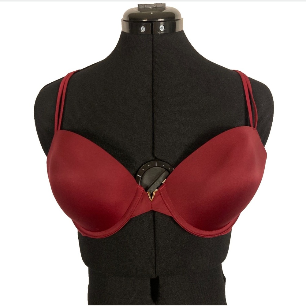 32 DDD 32F Victoria's Secret Very Sexy Red Lined Demi Underwire Bra strappy